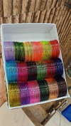 Trendy Crystal Glossy Glass Bangles Combo Set Suppliers In India
